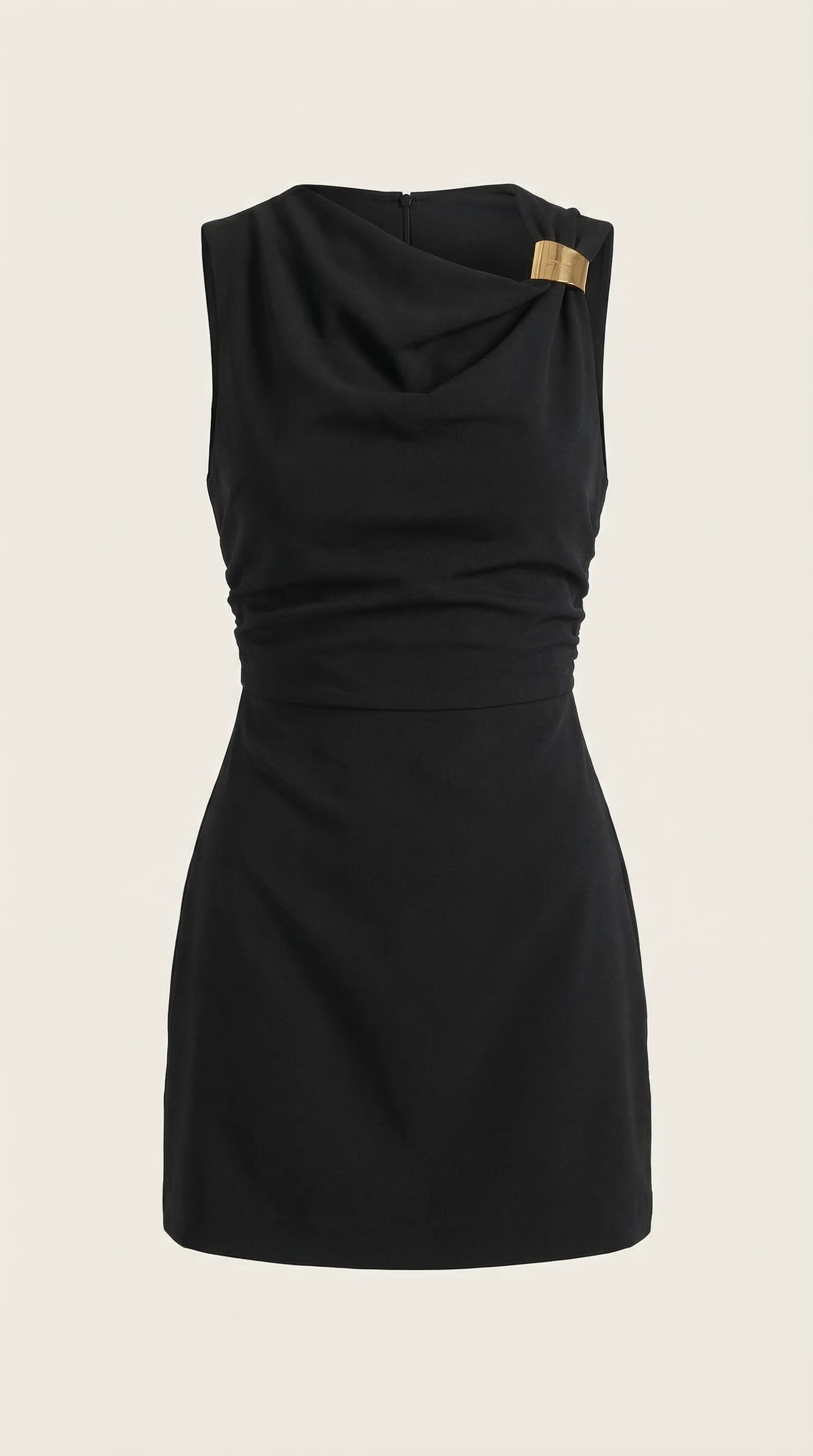 Minikleid Damen mit Wasserfallausschnitt und fließendem Schnitt – Thérèse