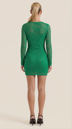 Minikleid Damen mit Spitze und körperbetonntem Bodycon-Schnitt – Béatrice