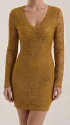 Minikleid Damen mit Spitze und körperbetonntem Bodycon-Schnitt – Béatrice