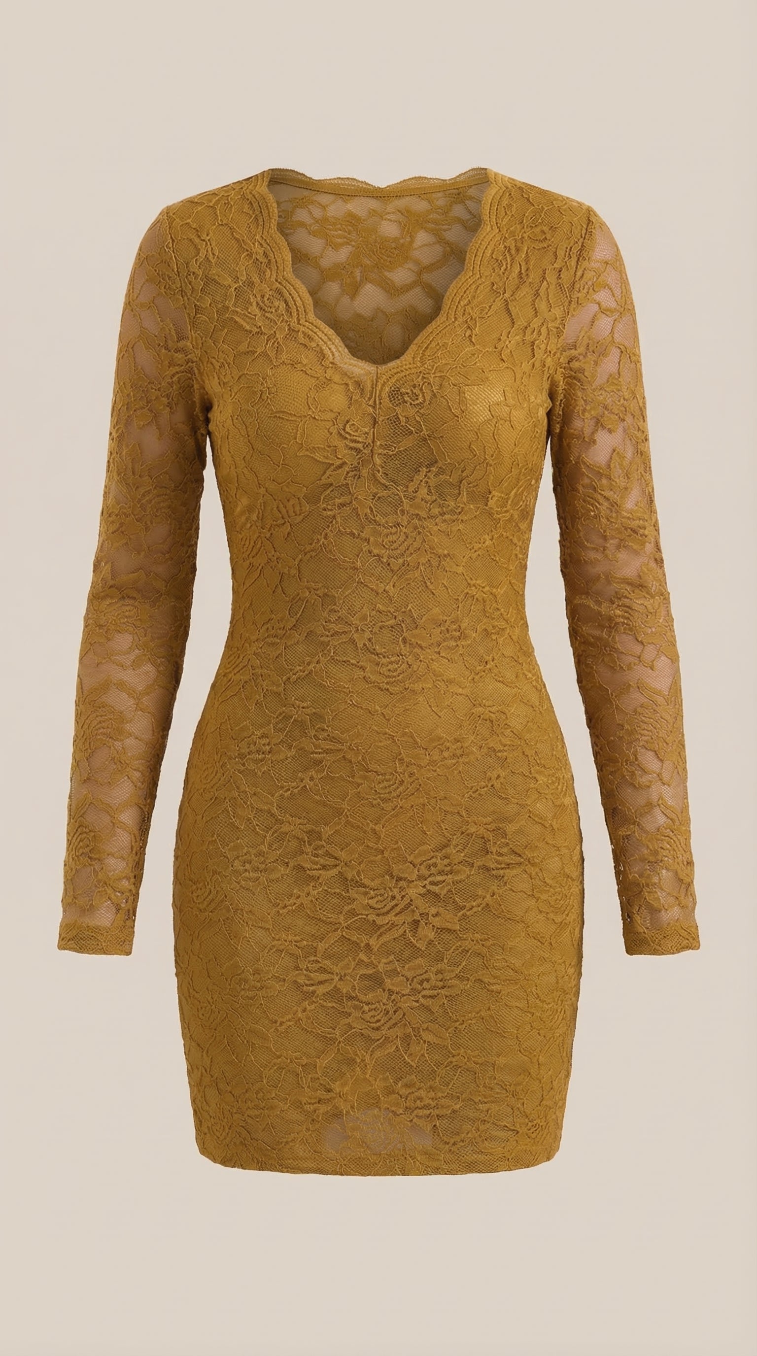 Minikleid Damen mit Spitze und körperbetonntem Bodycon-Schnitt – Béatrice