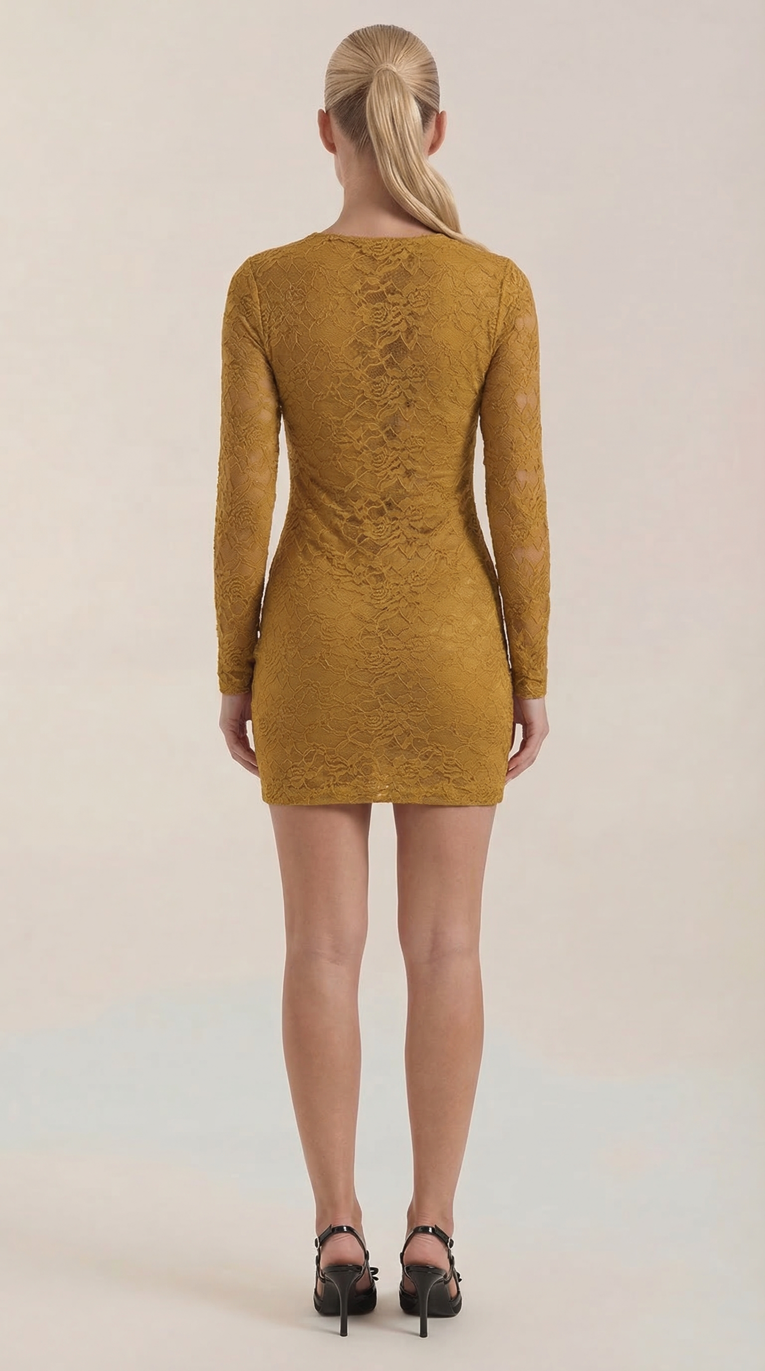 Minikleid Damen mit Spitze und körperbetonntem Bodycon-Schnitt – Béatrice