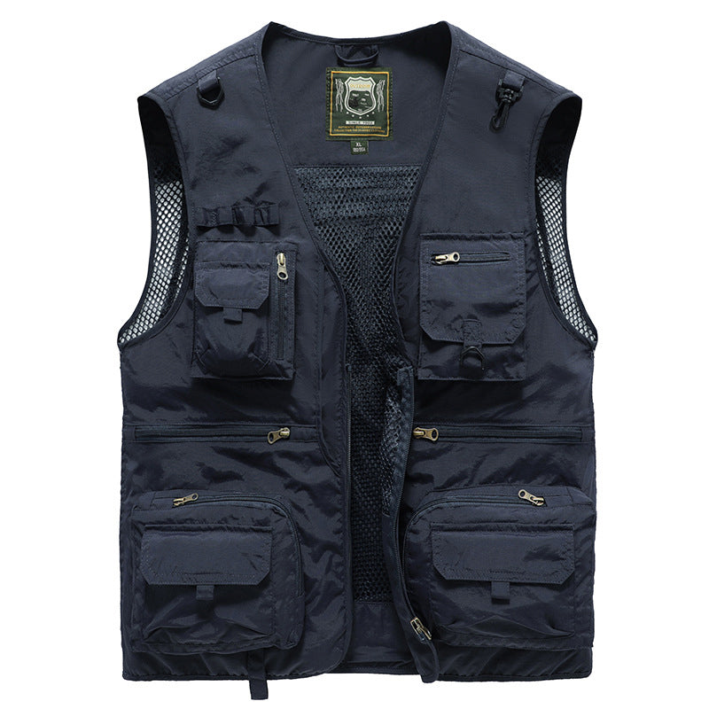 Anglerweste Herren mit Multi-Pocket und Mesh-Futter – Massimo