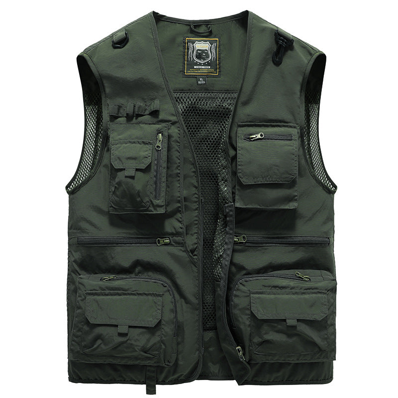 Anglerweste Herren mit Multi-Pocket und Mesh-Futter – Massimo