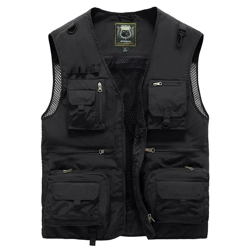 Anglerweste Herren mit Multi-Pocket und Mesh-Futter – Massimo