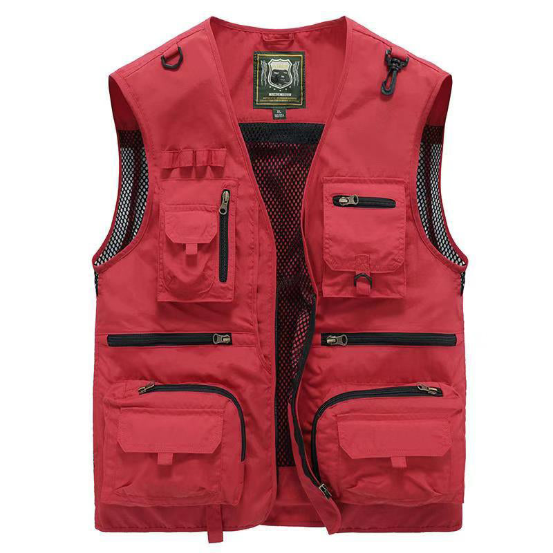 Anglerweste Herren mit Multi-Pocket und Mesh-Futter – Massimo
